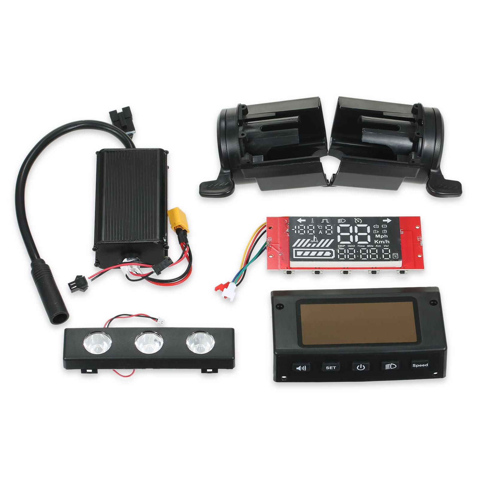 36V Brushless Motor Controller Digital Display Panel Cover Headlight Electric Scooter Set for Kugoo 8in Electric Scooter