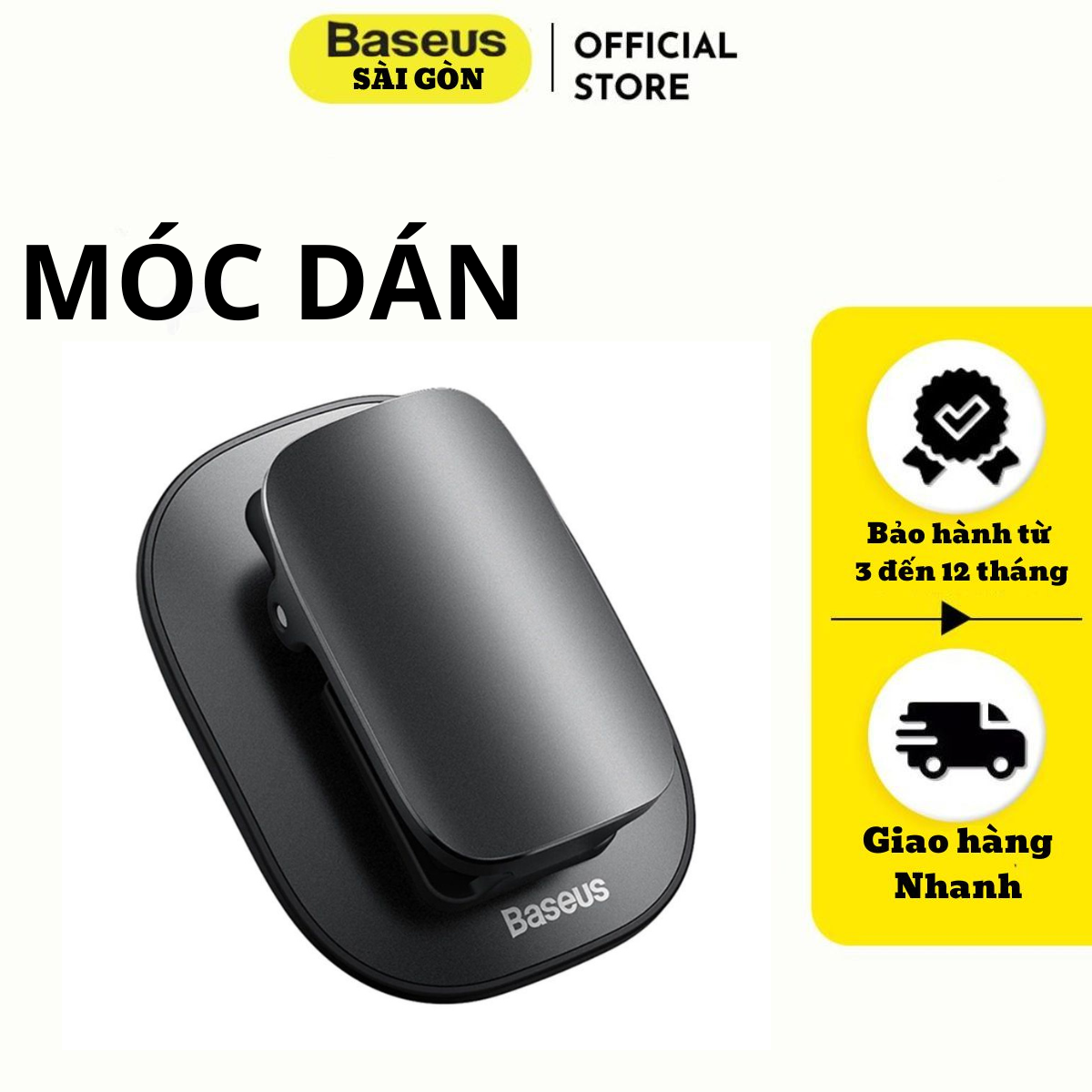 Móc kẹp treo Baseus Platinum Vehicle Eyewear Clip ACYJN- Hàng chính hãng