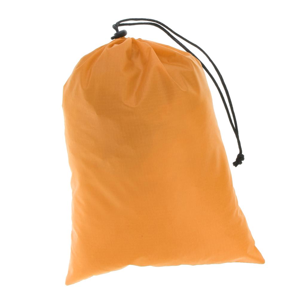 2xWaterproof Drawstring Storage Bag Stuff Bag for Clothes Shoes orange