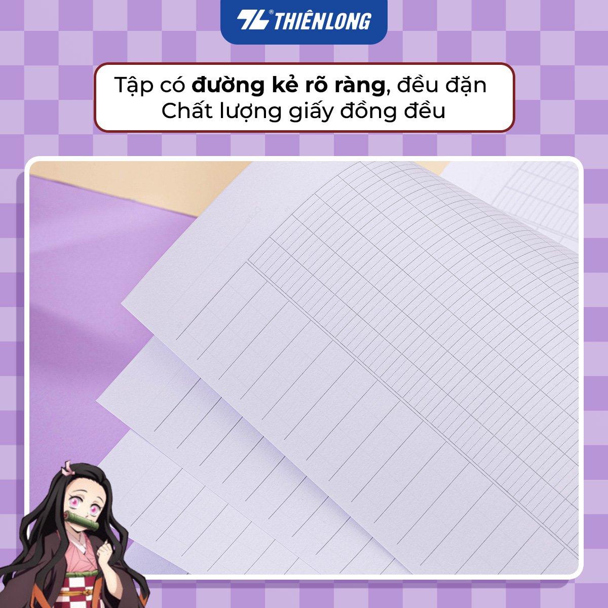 Combo 5/10 Tập vở Thiên Long 96/200 trang 4 ô ly ngang 2mm 70gsm - dành cho học sinh, sinh viên - Phiên bản Demon Slayer