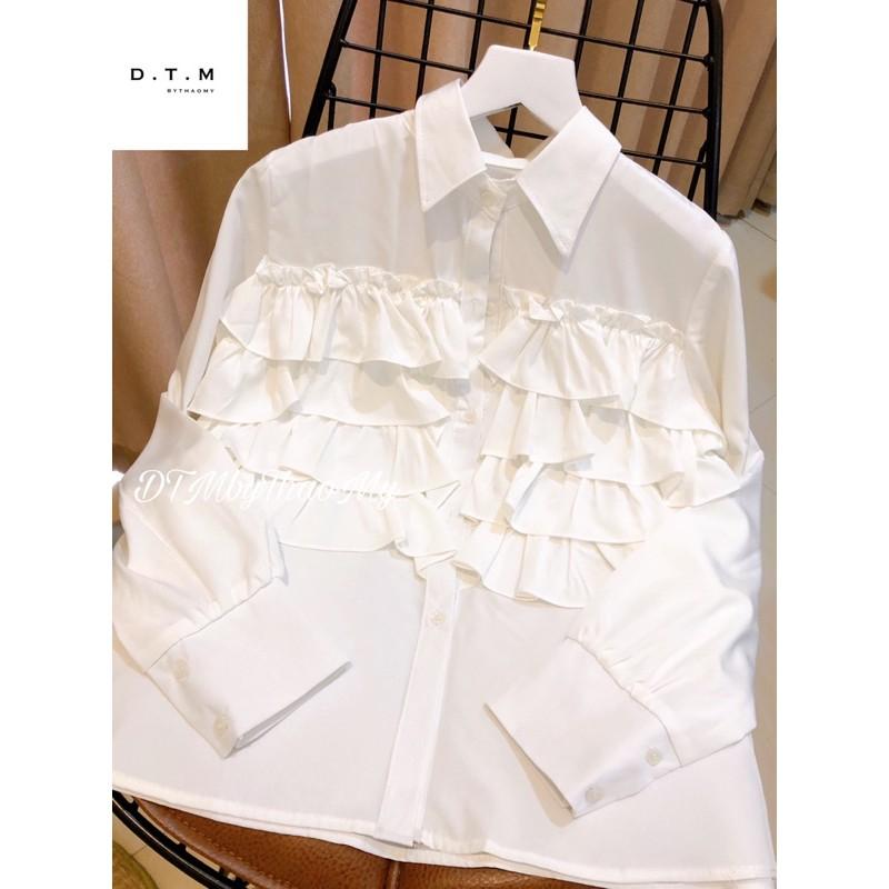 Áo sơ mi viền bèo