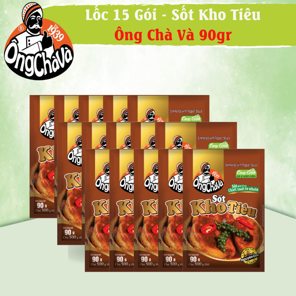 Lốc 15 Gói Sốt Kho Tiêu Ông Chà Và 90g