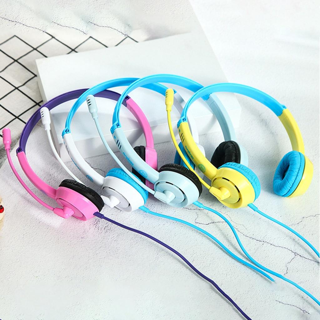 【ky】Danyin-DT326 Wired Headset Practical Noise Reduction Adjustable Headphone with Microphone for Students