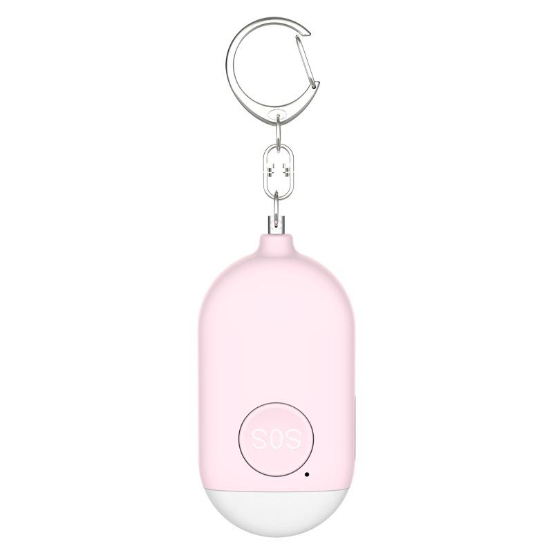 Báo thức Keychain tự bảo vệ có thể sạc lại - Vòng còi báo động cá nhân khẩn cấp 130 dB với đèn LED