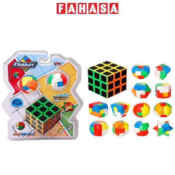 Bộ 3 Đồ Chơi Rubik 3x3x3 Kèm Hình Khối Đặc Biệt - Fantasy Cube KX733-4