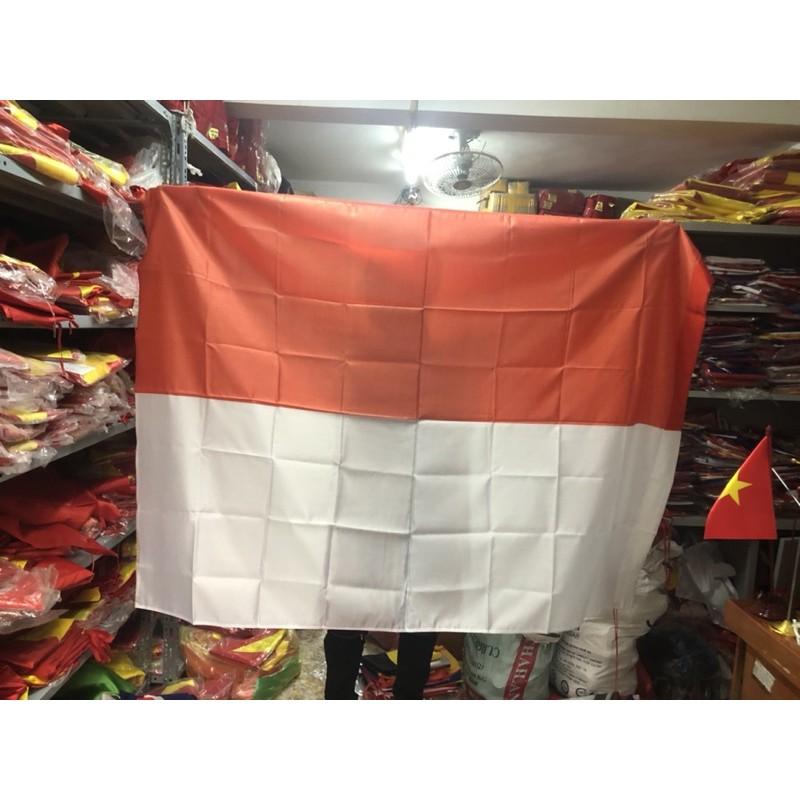 Quốc kỳ Indonesia in thẩm thấu 1 lớp vải 1x1,5m
