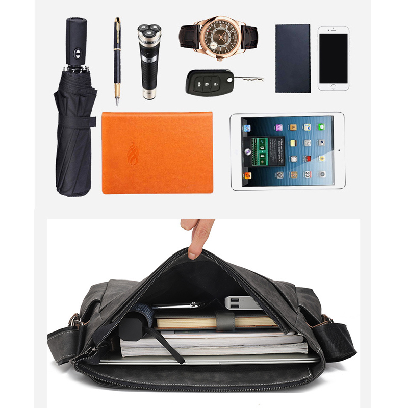 Túi đeo chéo nam DA BÒ THẬT phong cách mới  - BEE GEE DCN9252G