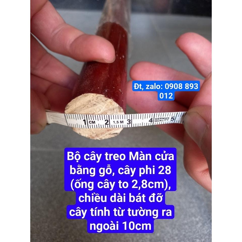 Bộ Thanh Treo Rèm Cửa Phi 28 Bằng Gỗ Đủ Phụ Kiện Đi Kèm và Nhiều Kích Thước