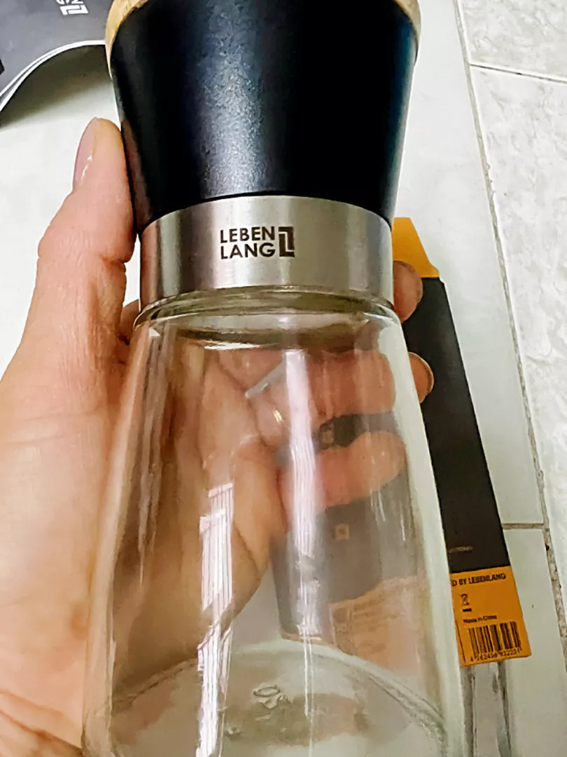 Dụng cụ xay tiêu cầm tay thủy tinh Lê Bên Làng LBL9595 dung tích 170ml nhỏ gọn tiện lợi