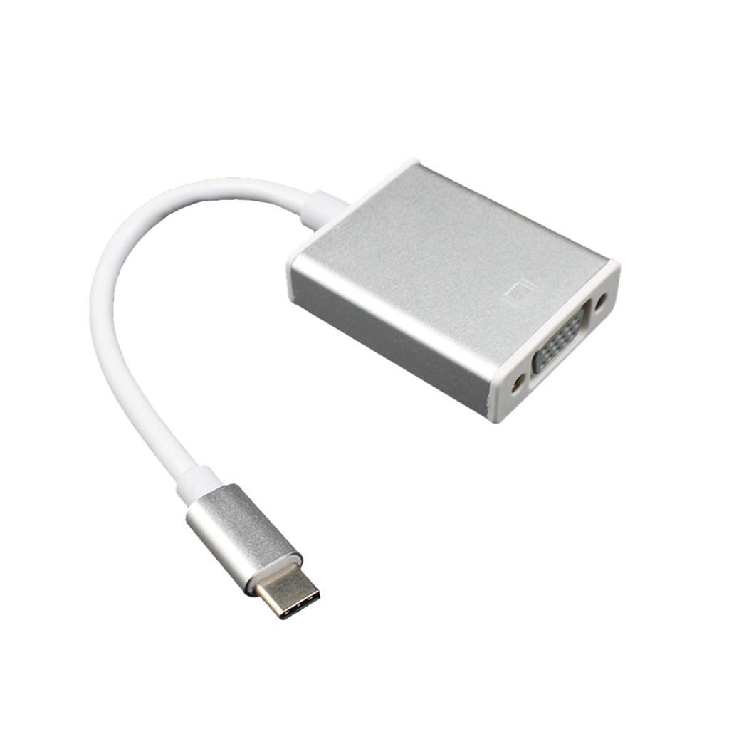 USB 3.1 Type C to VGA Adapter Cable Converter Cord Lead for