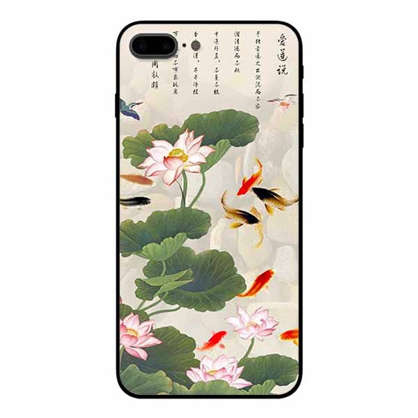 Ốp lưng in cho Iphone 7 Plus/ 8 Plus  Tranh Cá Koi