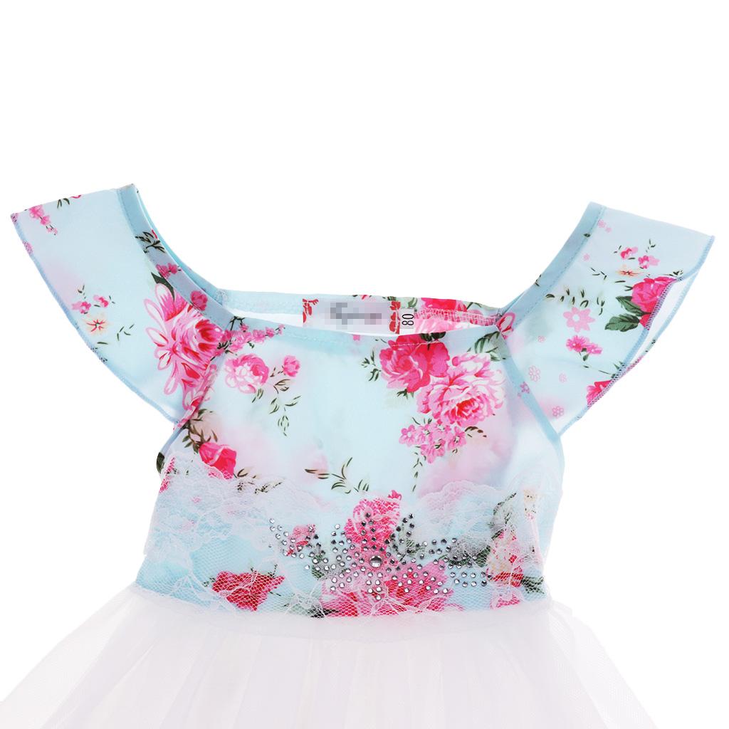Summer Baby Girls Flower Sleeveless Princess Dress Party Skirts Clothes 2-6 Years