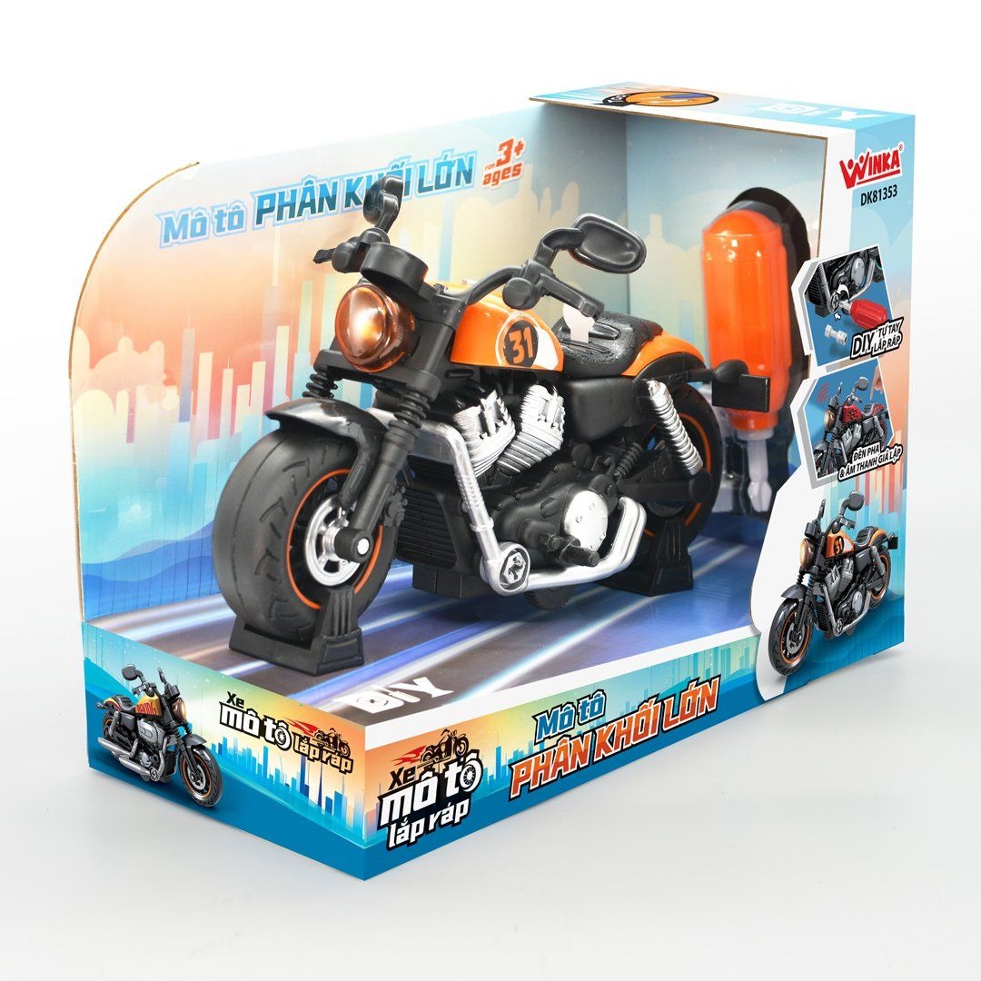 Đồ Chơi DUKA: Xe Mô Tô Lắp Ráp - Mô Tô Cứu Hỏa/Mô Tô Phân Khối Lớn