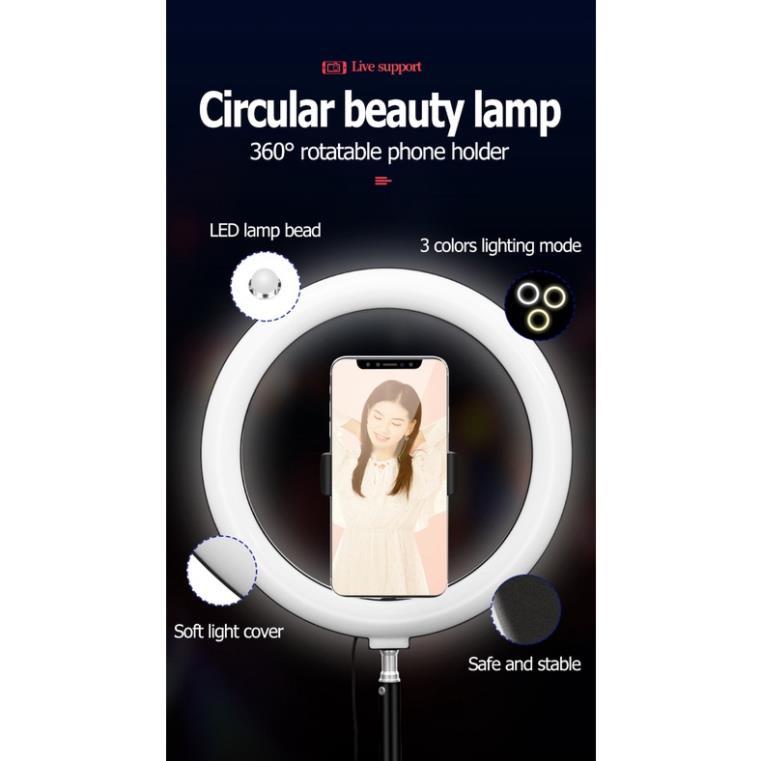 Cây đèn Livestream bán hàng chụp ảnh Makeup trang điểm nhiều chế độ sáng, Đèn Led Livestream hỗ trợ chụp hình quay video