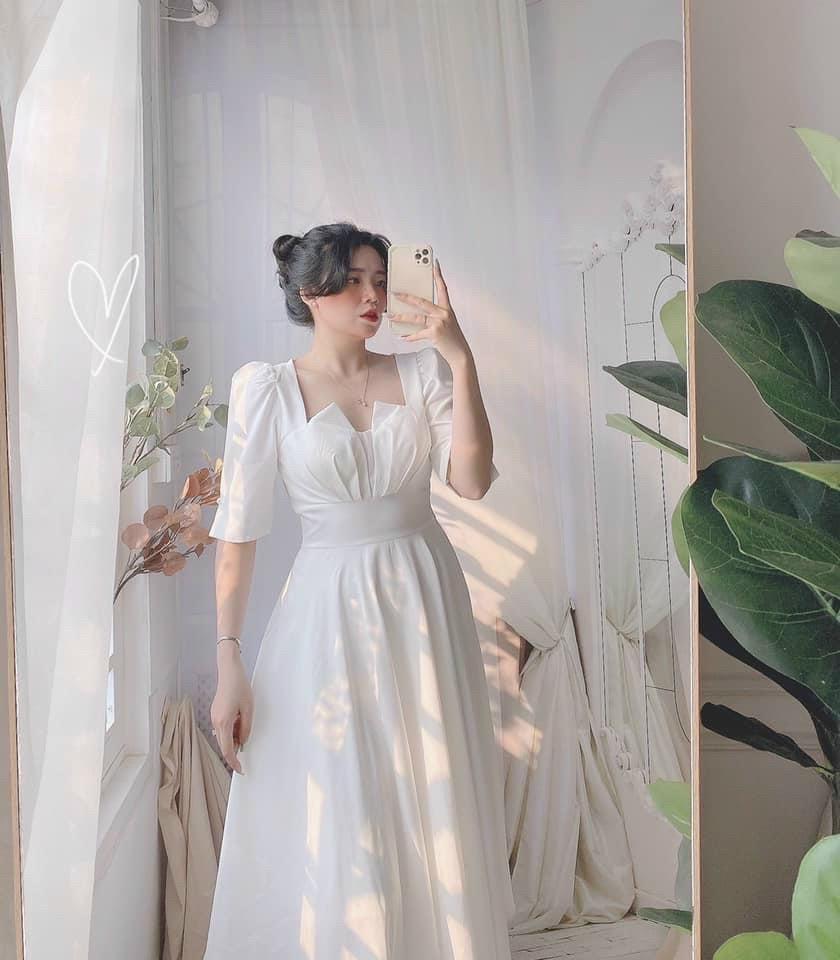ĐẦM XÒE TAY LỠ XẾP LI NGỰC 11384