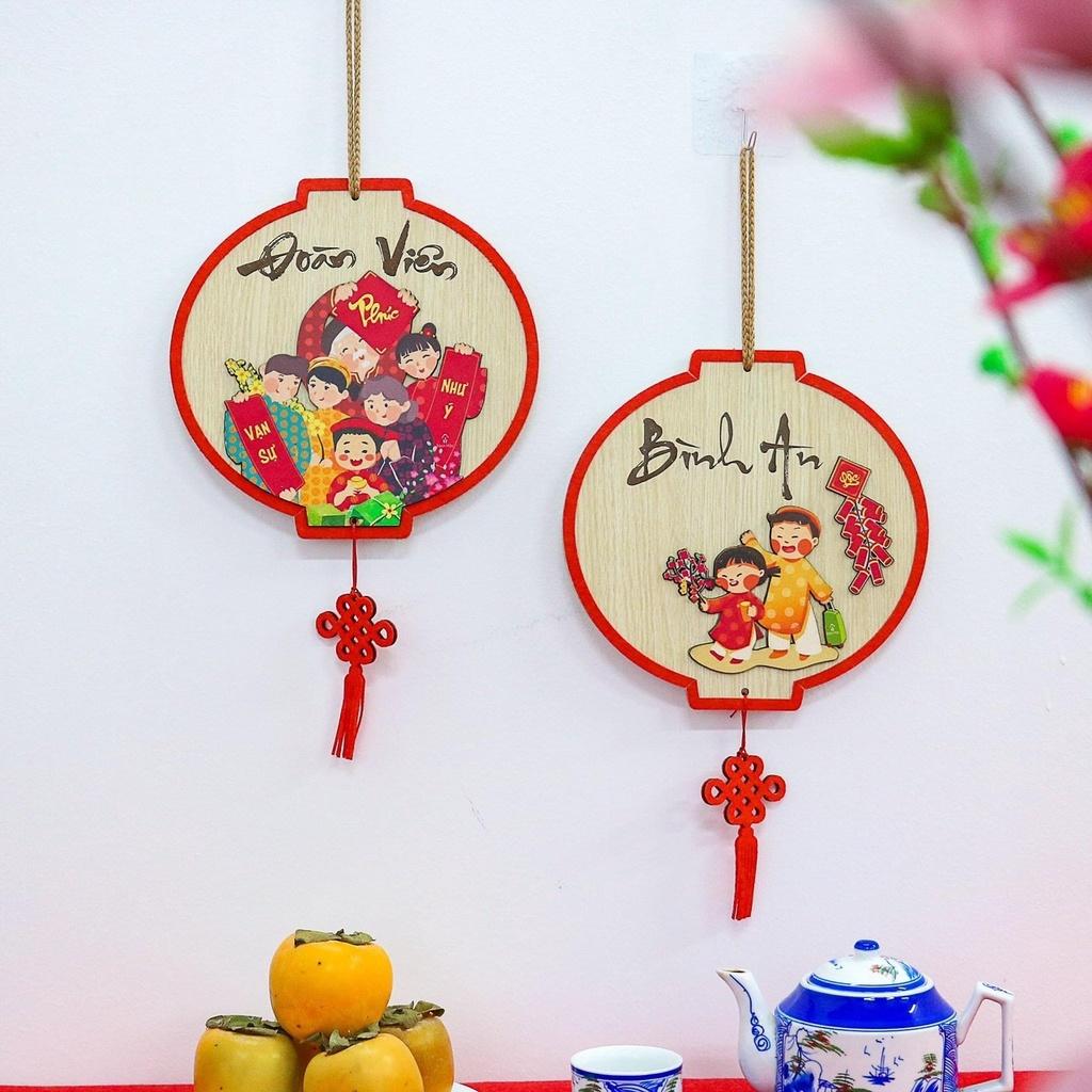 Bảng gỗ xinh xắn trang trí tết, bảng gỗ decor trang trí treo tường