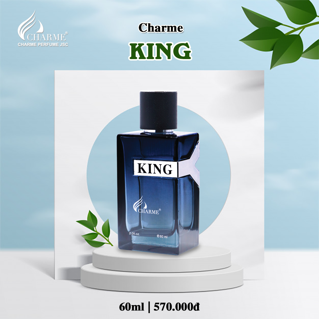 Nước hoa nam cao cấp Charme King 10ml mini hương gỗ nam tính đầy lôi cuốn