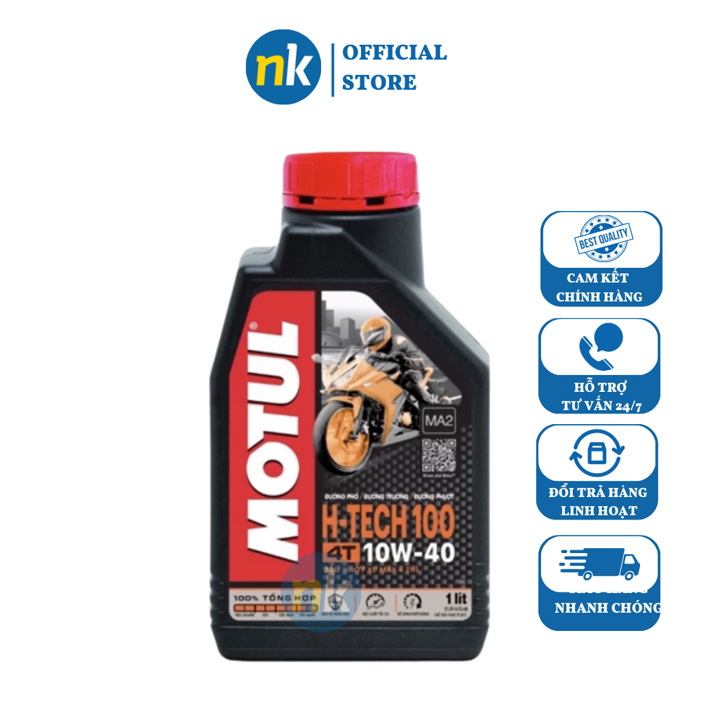 Dầu nhớt xe máy MOTUL H-TECH 100 4T 10W40 1L