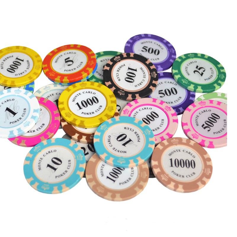 Combo 10 Chip Poker  Phỉnh Poker Có Số Cao Cấp