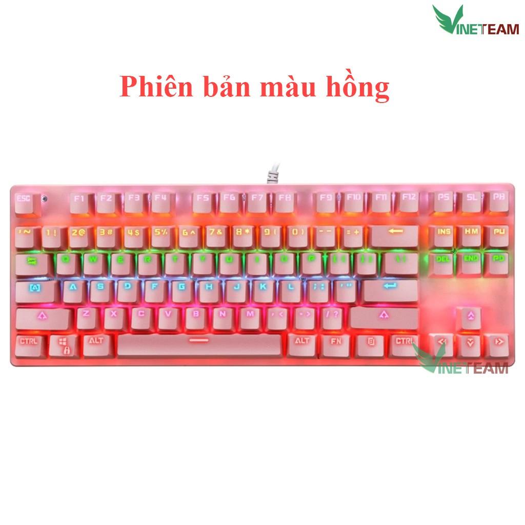 Bàn Phím Cơ Máy Tính Crack K550 Led đổi mầu 10 Chế Độ Khác Nhau,Blue Switch Chơi Game Dùng Văn Phòng Cực Đã