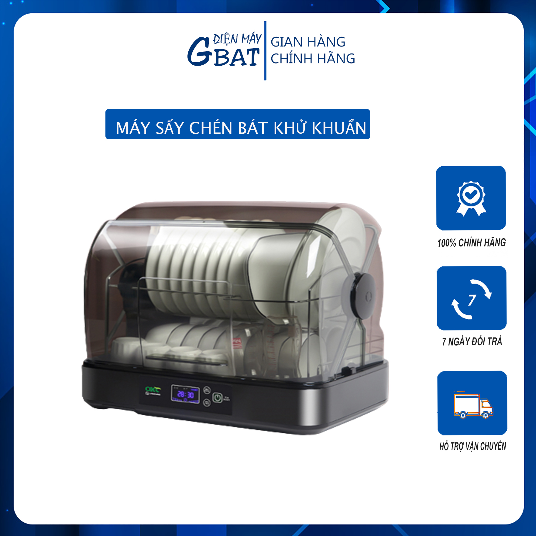 Máy Sấy Chén Bát Công Nghệ Ion Âm Cao Cấp, Tủ Khử Trùng Bát Đĩa Đa Năng Cao Cấp 23101 - Hàng Chính Hãng