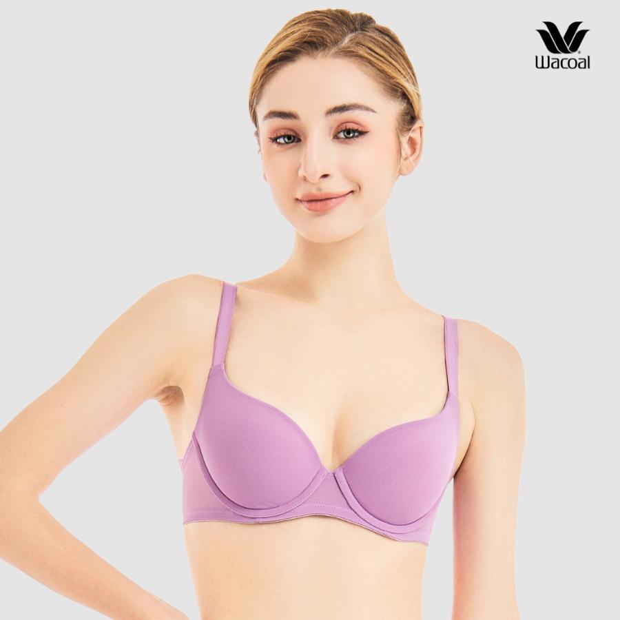 Áo lót Wacoal có gọng, nâng nhẹ, cup 3/4, trơn, dây liền, không mút ILB4953