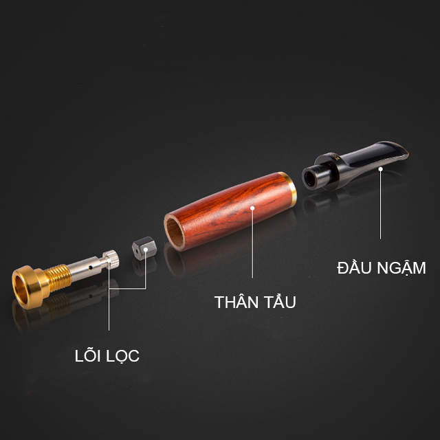 Tẩu Lọc Thuốc Cầm Tay Cao Cấp ZB-263 - Quà tặng cho sức khỏe nam giới ( giao họa tiết ngẫu nhiên )