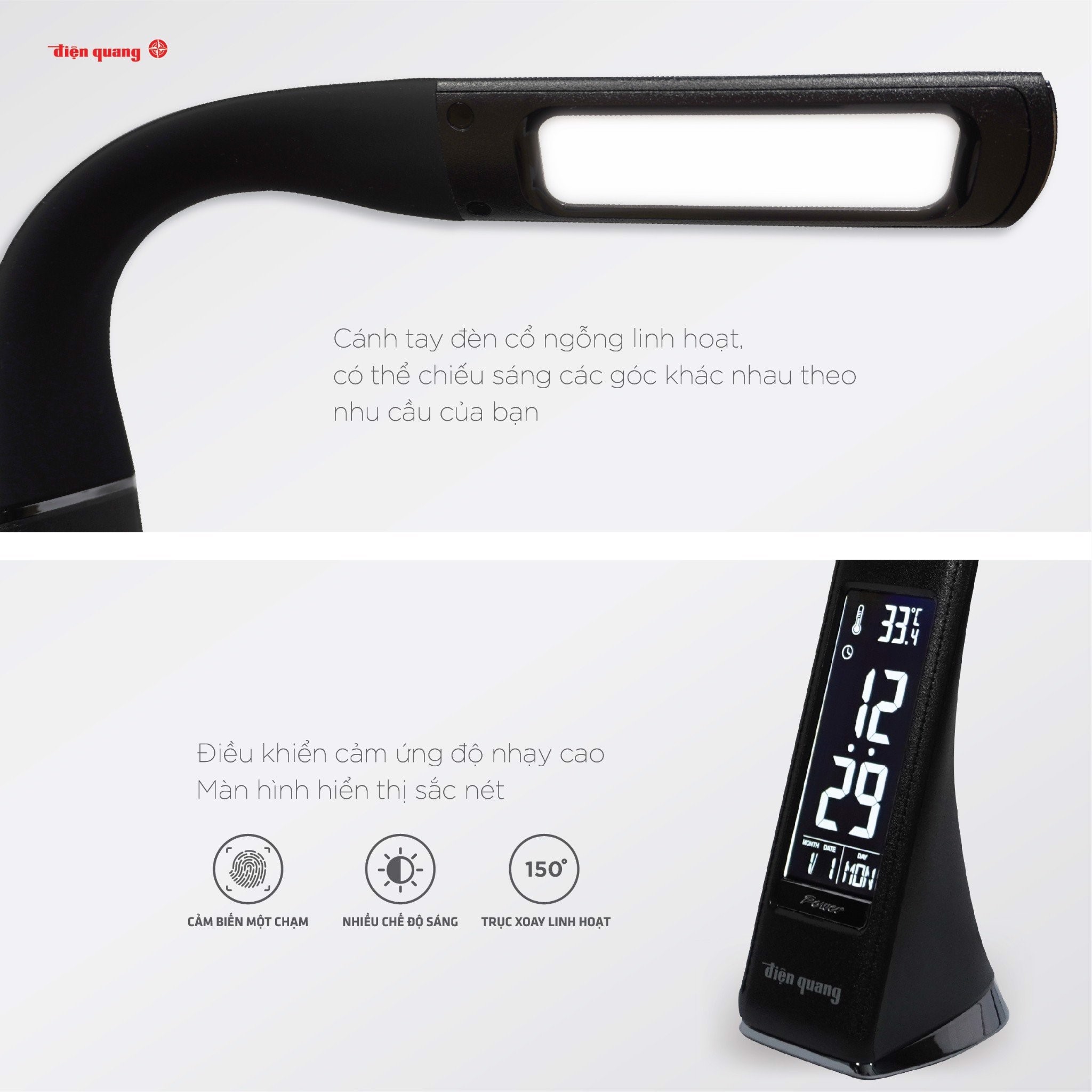 Đèn bàn LED Bảo vệ thị lực Điện Quang ĐQ LDCL1.1 BRN