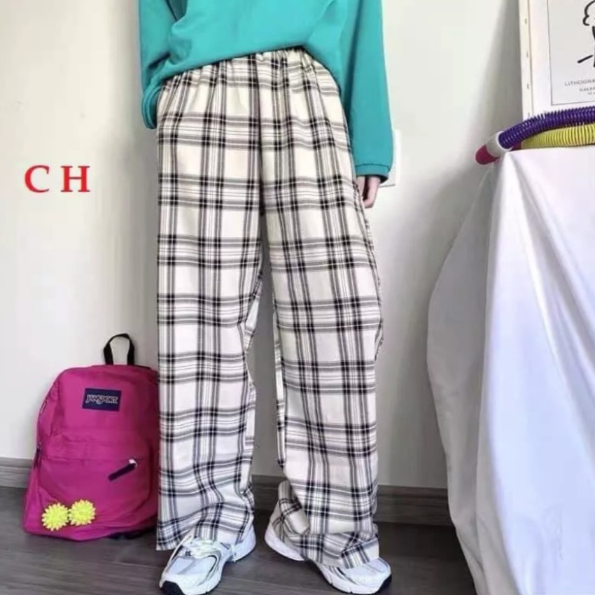 Sét Bộ Nữ SS20, Sét Đồ Nữ Đi Chơi Đẹp In Cô Gái Khủng Long Xanh, Sét Áo Vải Cotton, Và Quần Kẻ Màu Cá Tính