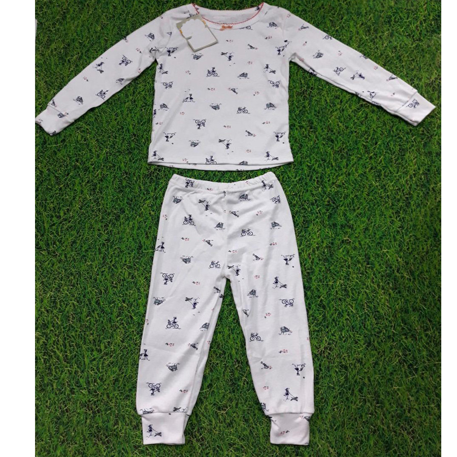 Bộ quần áo cotton bé gái size 1-5 (Giao mẫu ngẫu nhiên)