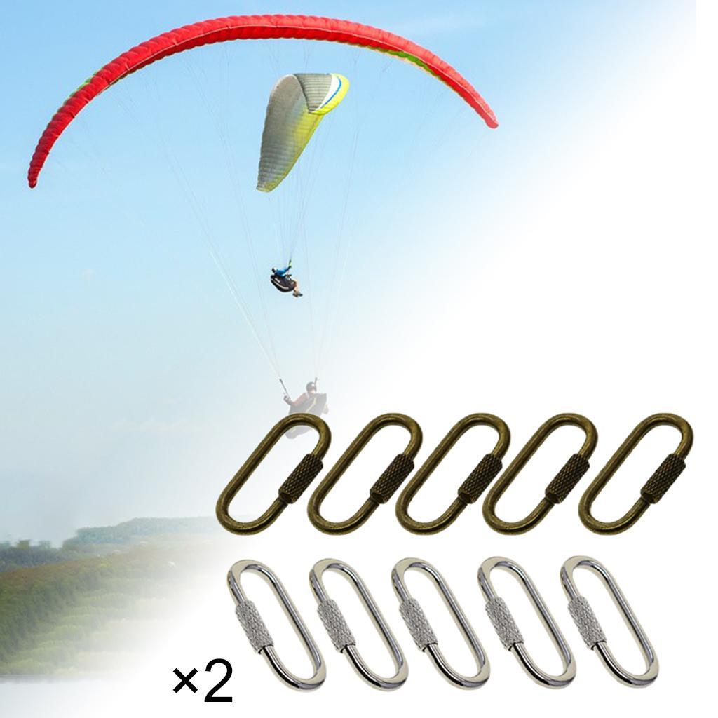 Set of 20 Carabiner Screw O- Hook Rock Climbing Locking