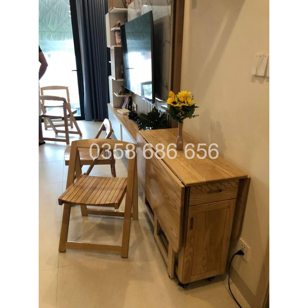 BÀN ĂN THÔNG MINH GỖ SỒI TỰ NHIÊN – BẢO HÀNH 2 NĂM