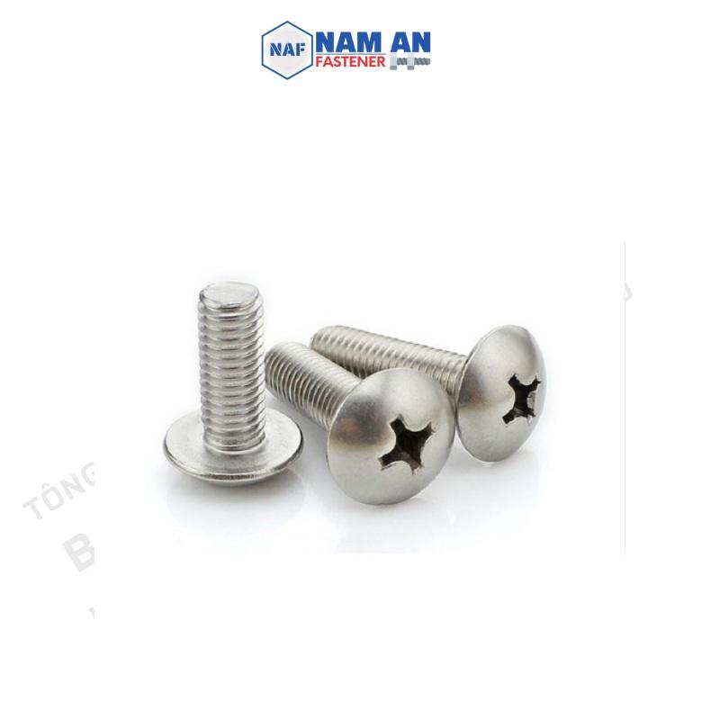 50 con Vít đầu dù Inox 304 M6, Vít bake đầu dù inox 304 M6x15, M6x20, vít bulong chỏm cầu
