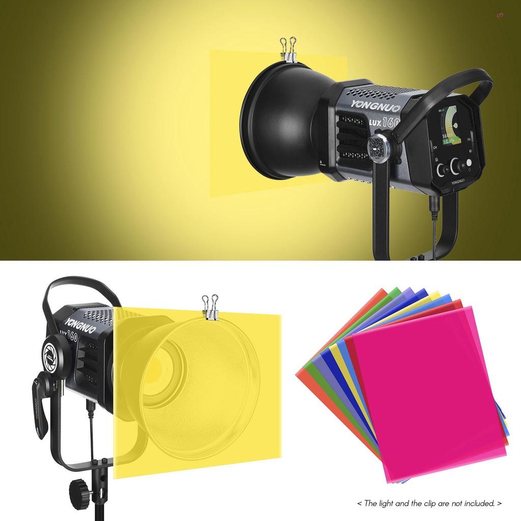 ANDOER Set 8 Tấm Lọc Bằng Nhựa PET Trong Suốt Cho Đèn LED Studio 50 * 40cm/ 20 * 16in