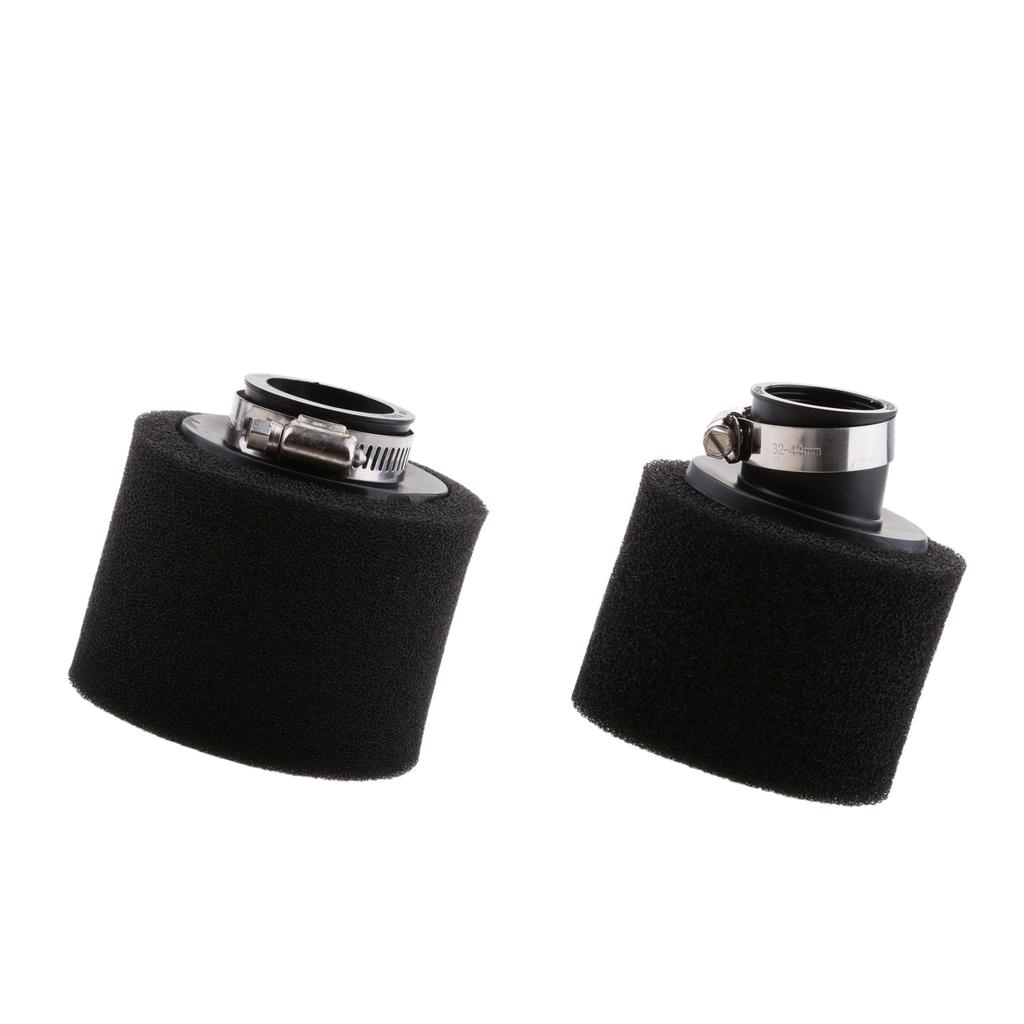 BLACK 35mm Bent Angled Foam Air Filter Pod for PIT Quad Dirt Bike ATV Buggy