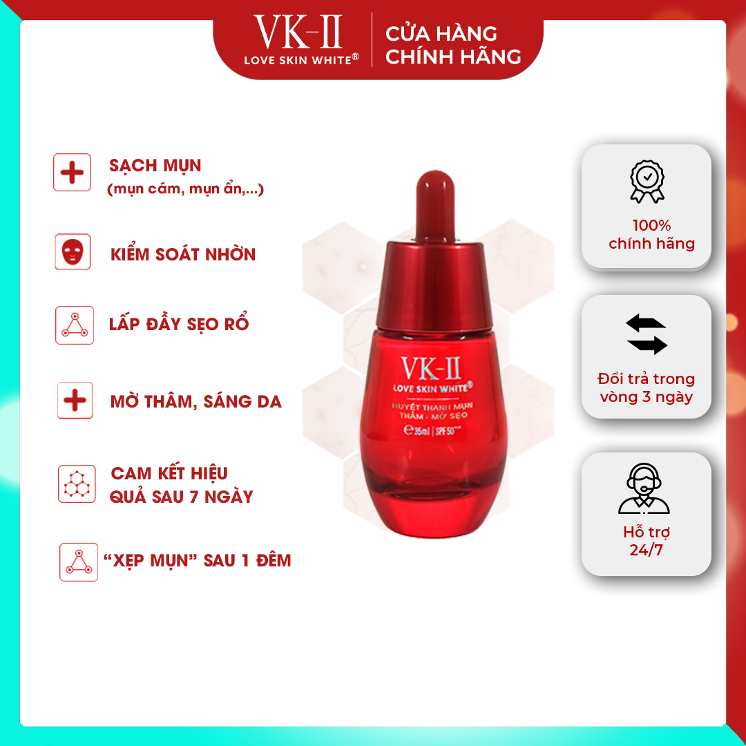 Serum Ngừa Mụn - Thâm - Mờ Sẹo - Kiểm Soát Nhờn VK II ( 15ml/35ml )