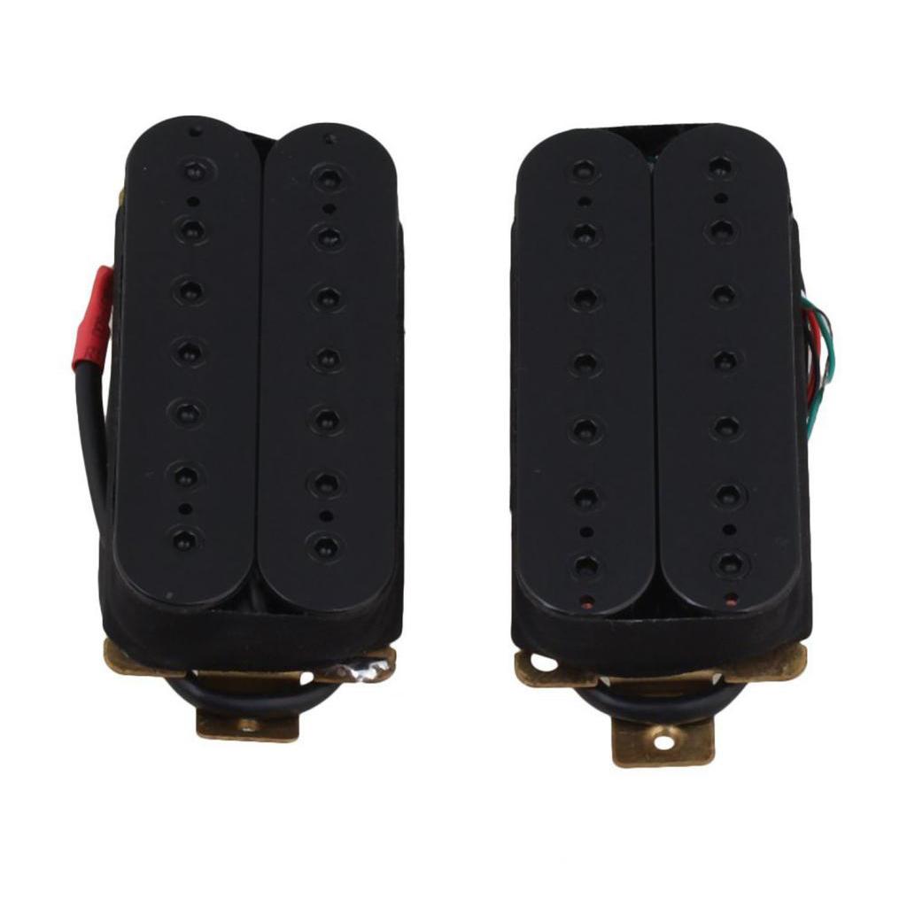 2 x 7 String Guitar Double Coil Pickup for Electric Guitar Accessory Black