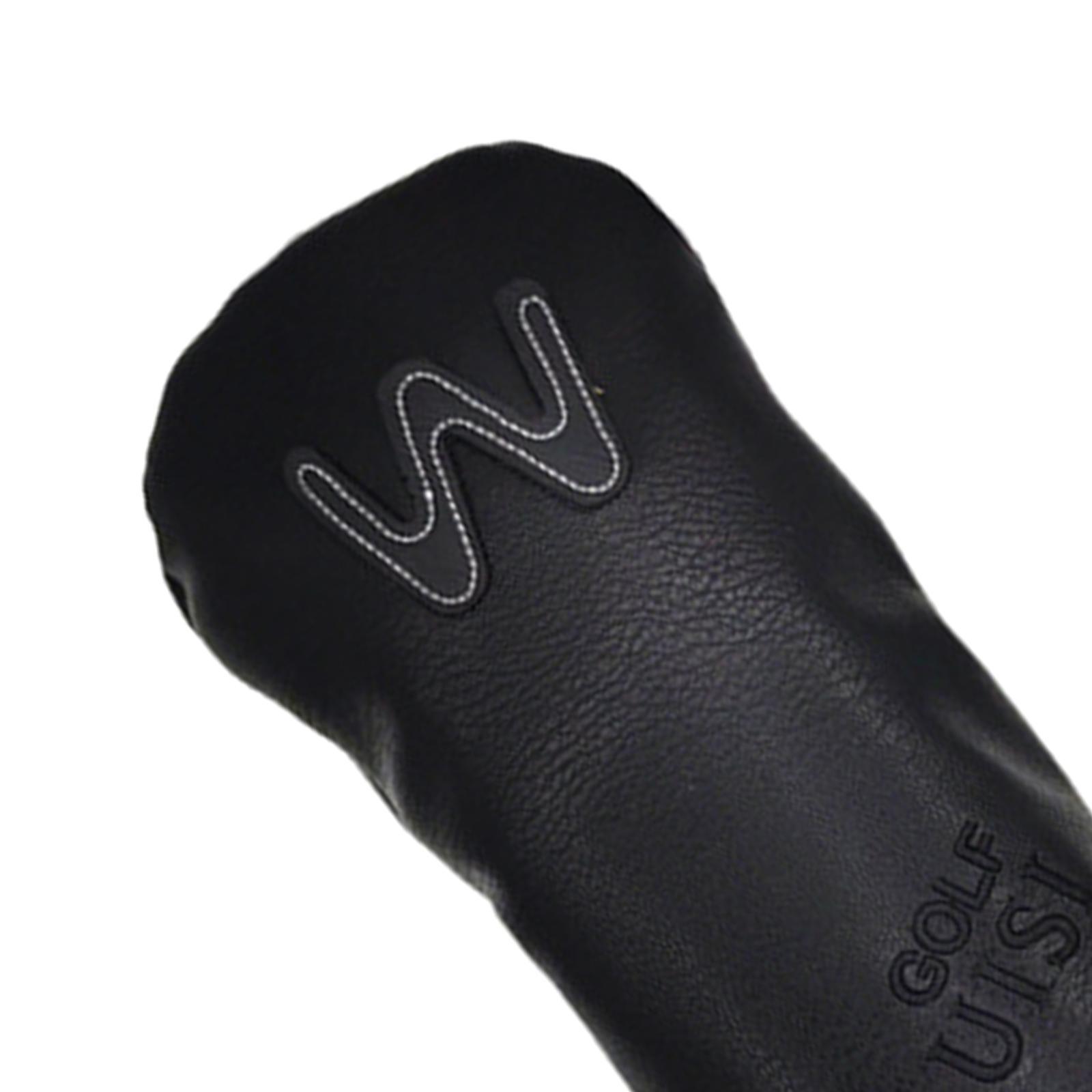 2x Golf Covers for Golf Clubs Leather 3 5 UT Putter Sleeve Design Golf Club Driver Headcover Set with Numbered for UT/Hybrid/ Wood