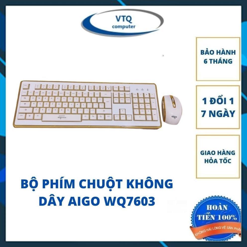 Combo bộ phím chuột không dây có tặng kèm pin, bảo hành 6 tháng