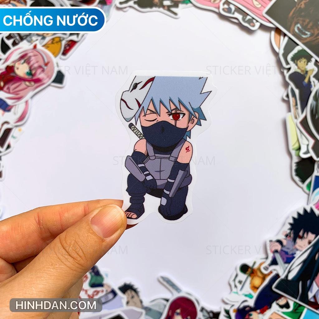 Sticker in hình ANIME Các nhân vật nổi tiếng Luffy, Zoro, Saitama, Levi Ackerman, Ichigo Kurosaki. . . chống nước