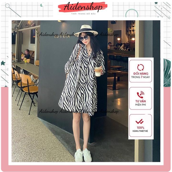 Váy bầu đẹp thời trang chất lụa Aidenshop Đầm bầu thiết kế mùa hè
