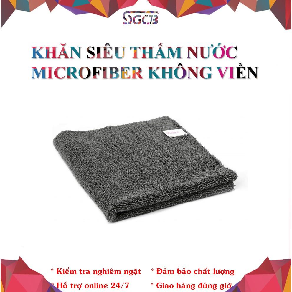 Khăn Microfiber SGCB Lau Khô Vệ Sinh Xe Ô Tô Mô Tô Không Viền 40X40CM 380G SGGD316