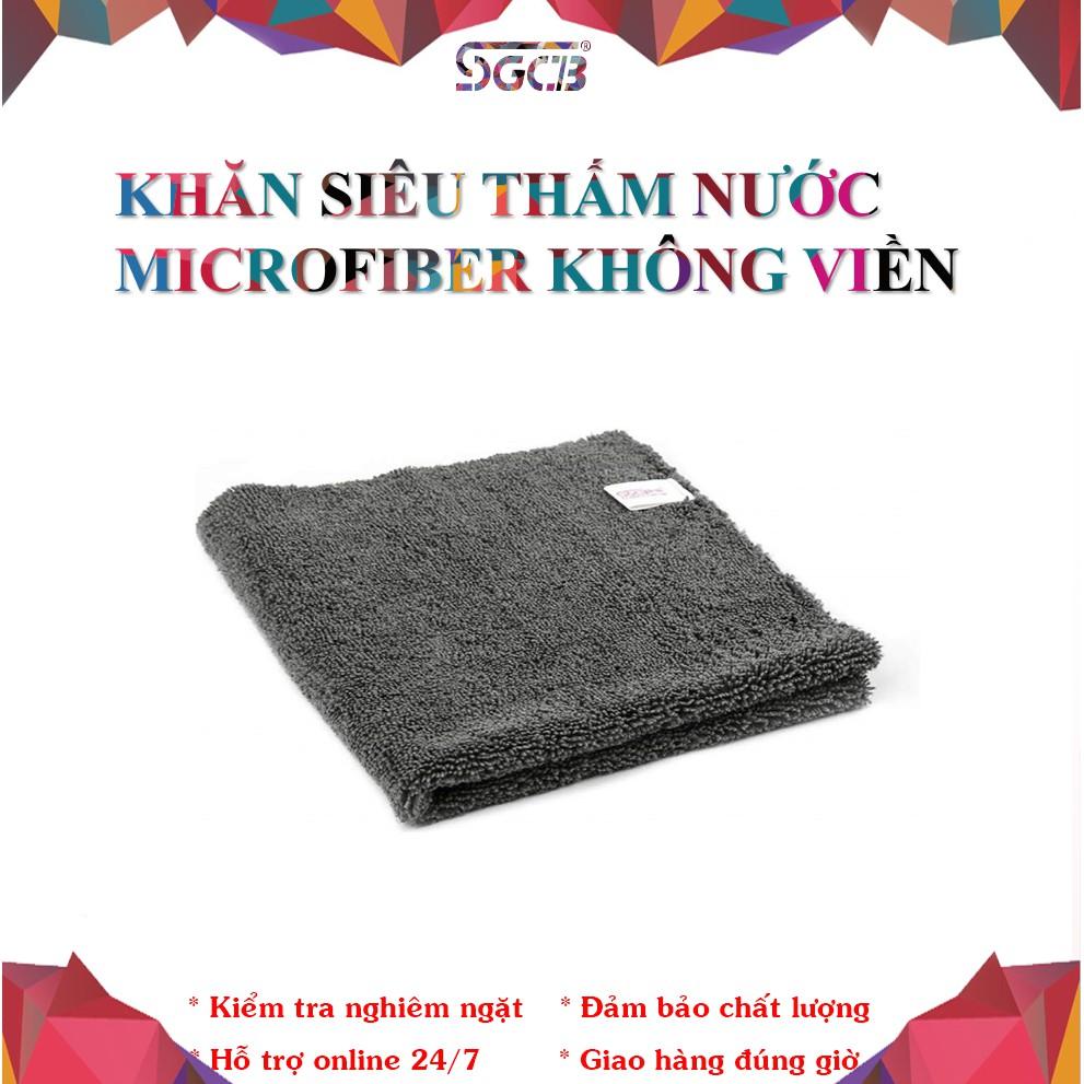 Khăn Microfiber SGCB Lau Khô Vệ Sinh Xe Ô Tô Mô Tô Không Viền 40X40CM 380G SGGD316