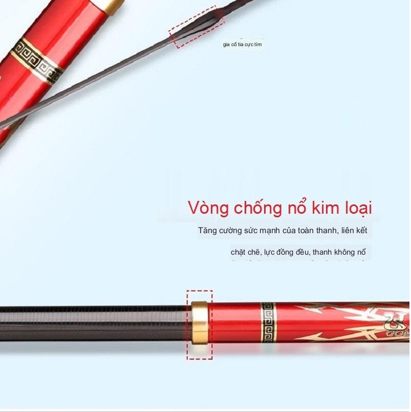 Cần Câu Tay 6H Kiếm Khách Phôi Dày Bền Đẹp Tặng Kèm Ngọn Phụ Chính Hãng
