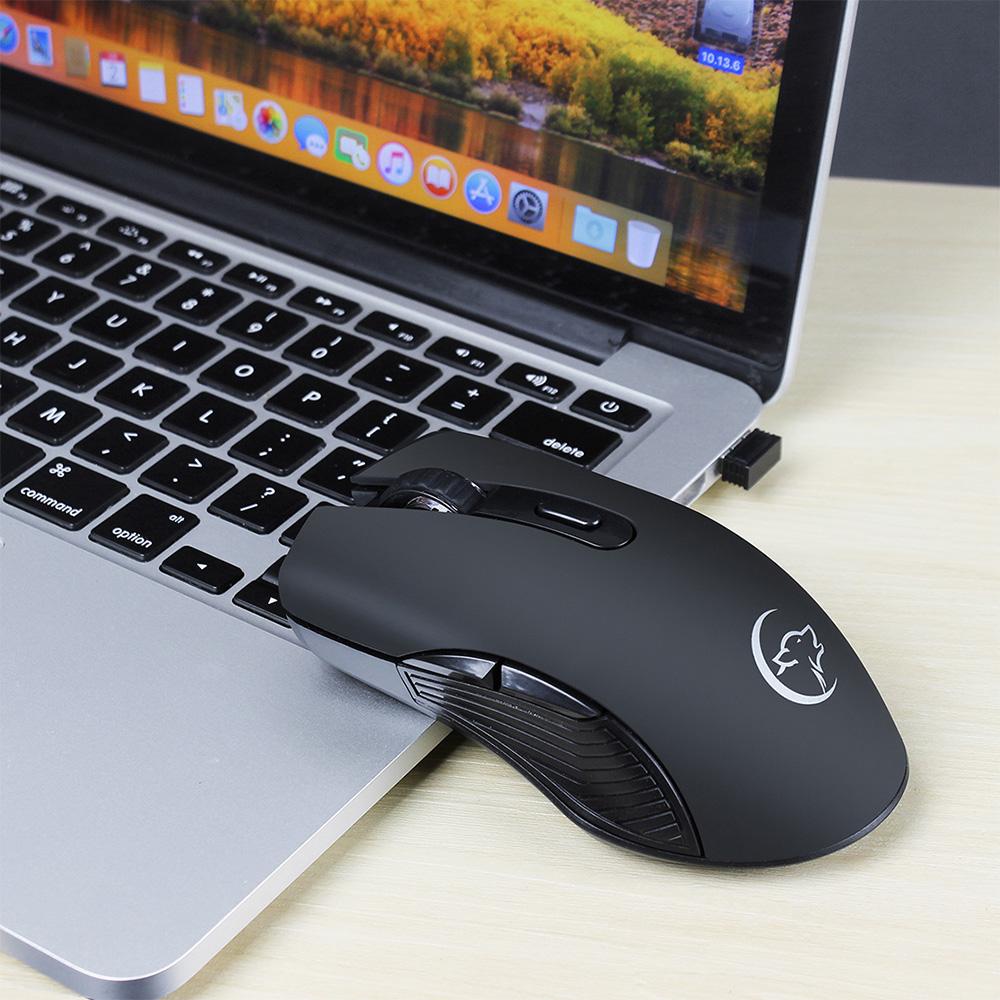 Chuột chơi game không dây YWYT 2400DPI Chuột có thể điều chỉnh DPI với 2.4G và 10m / 33ft