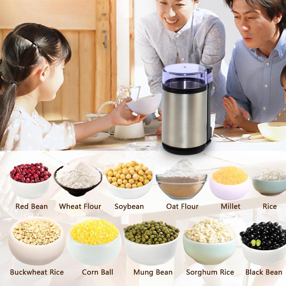Grinder Mini Stainless Steel Electric Herb Pulverizer 180W High Power 10 S Quick Grinding Ultrafine Coffee Triturator