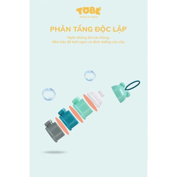 Hộp chia sữa/đồ ăn 3 tầng cho bé khi ra ngoài Tobé