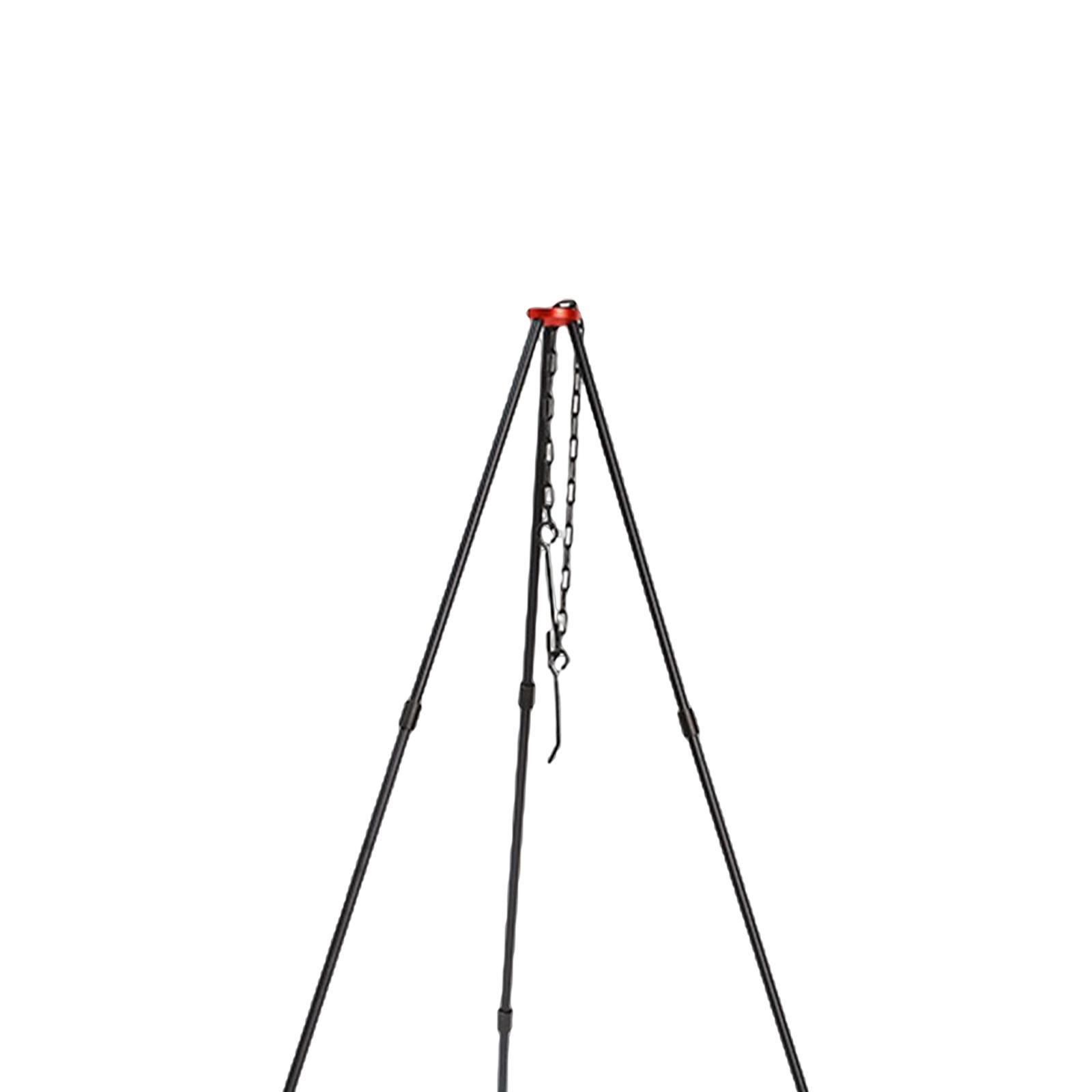 Camping Tripod Campfire Cooking Mini Adjustable Grill Tripod Cooker Campfire Grill Stand Tripod Grilling Set Cooking Tripod Hanger w/ Storage Bag