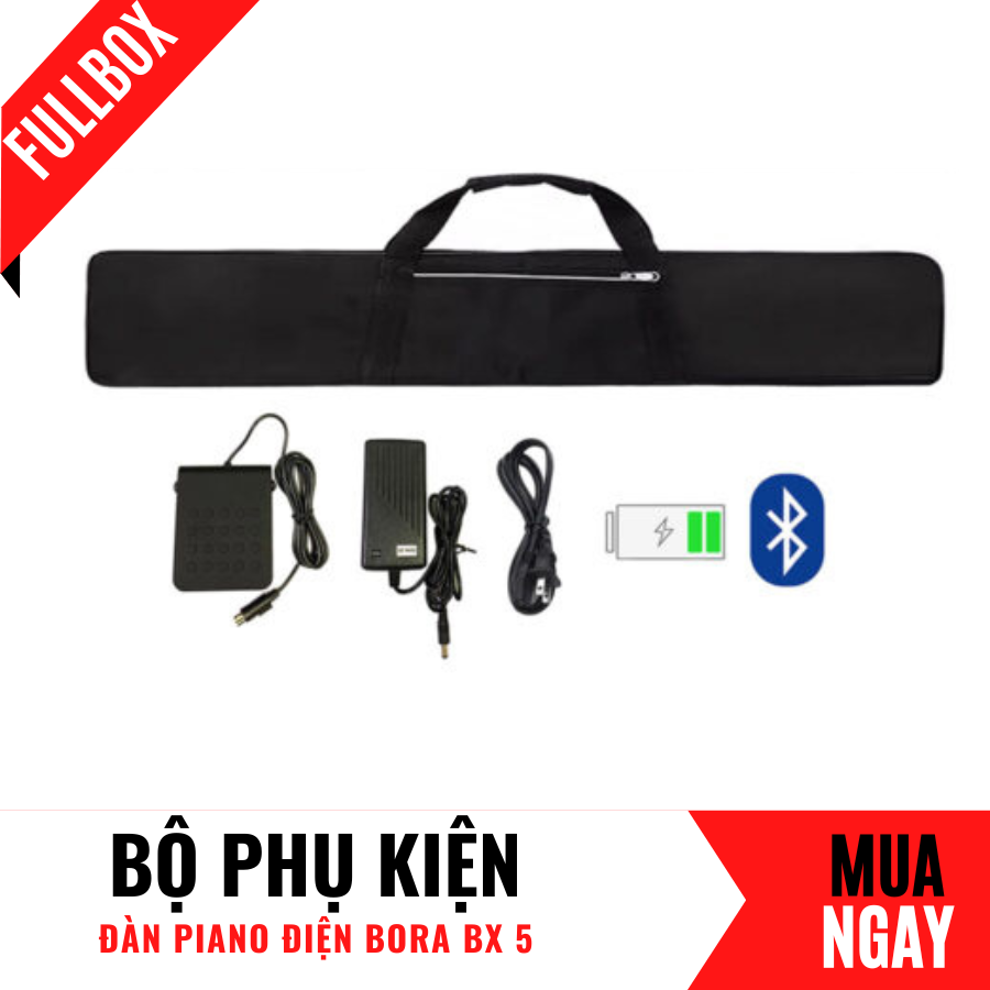 Đàn Piano Điện Bora BX 05 - 88 Phím Nặng Cảm Lực - Kết Nối Blutetooth +Khăn Phủ Đàn + Chân Đàn + Tai Phone