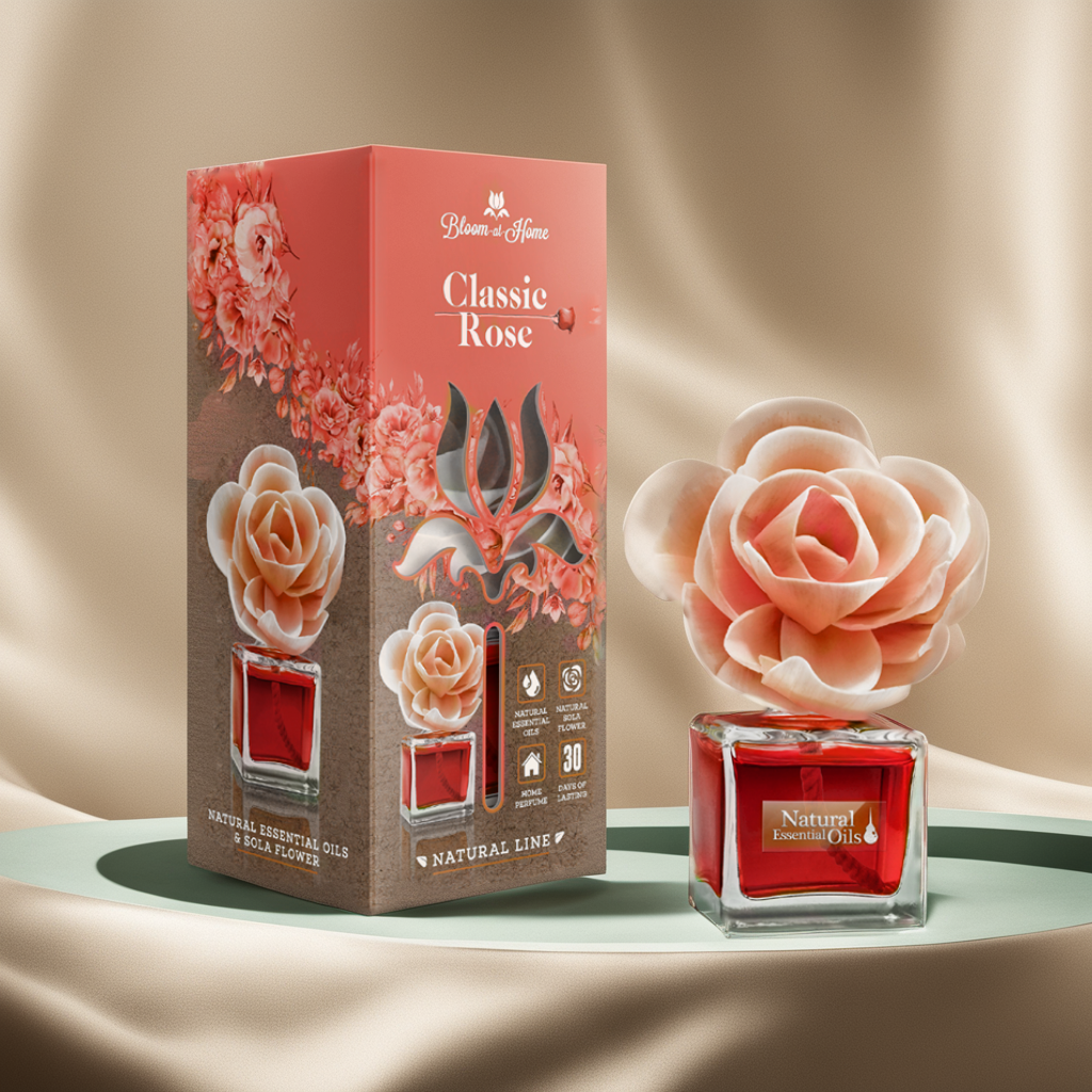 Nước hoa thơm phòng Bloom At Home Elix - Hương Hoa Hồng Cổ Điển - 100ml nhập khẩu từ Ba Lan - Chiết xuất thành phần tự nhiên, lưu hương lâu, an toàn